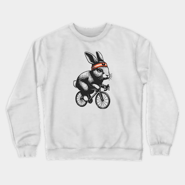 Cycling Bunny Crewneck Sweatshirt by susanne.haewss@googlemail.com